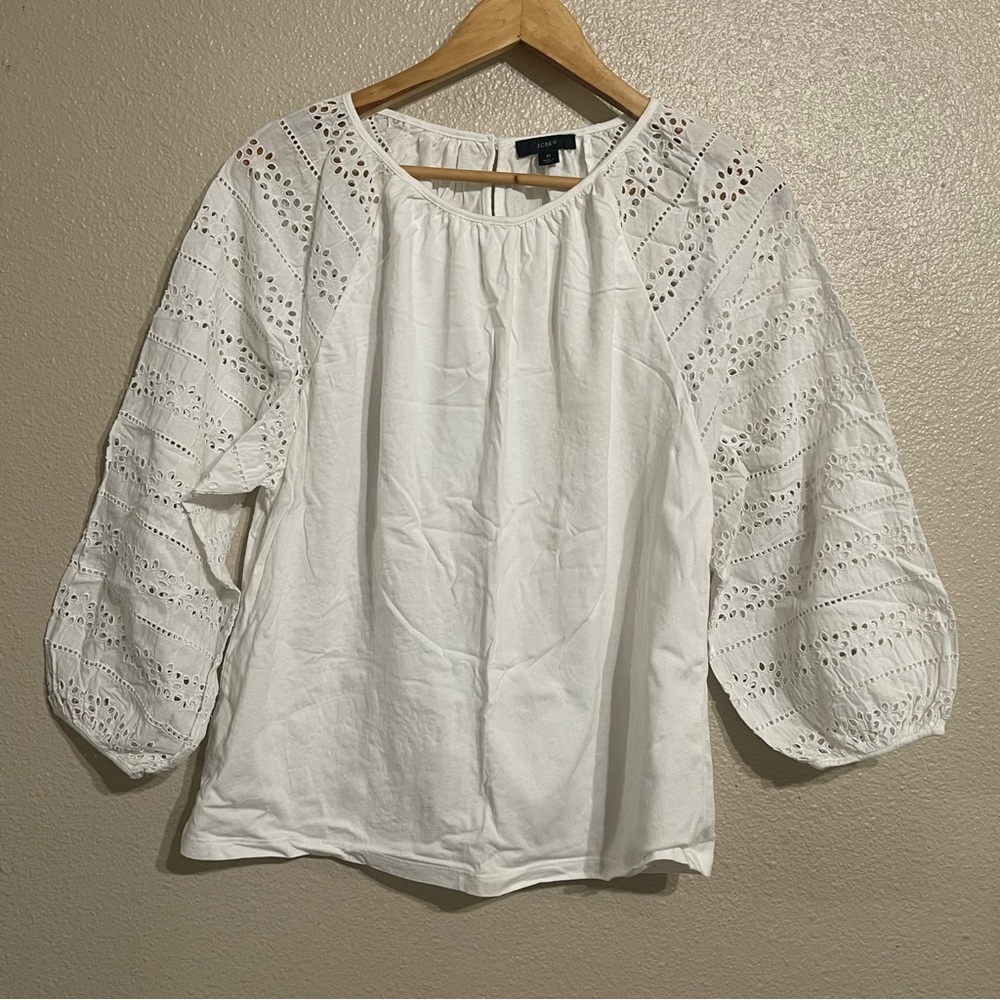 J. Crew Classic‎ White Cotton Top - Picture 2 of 10